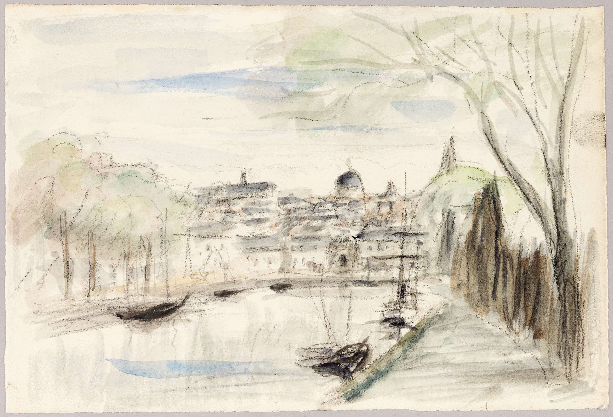 Le port de Vannes (titre factice), Jean Frélaut, 20e siècle
