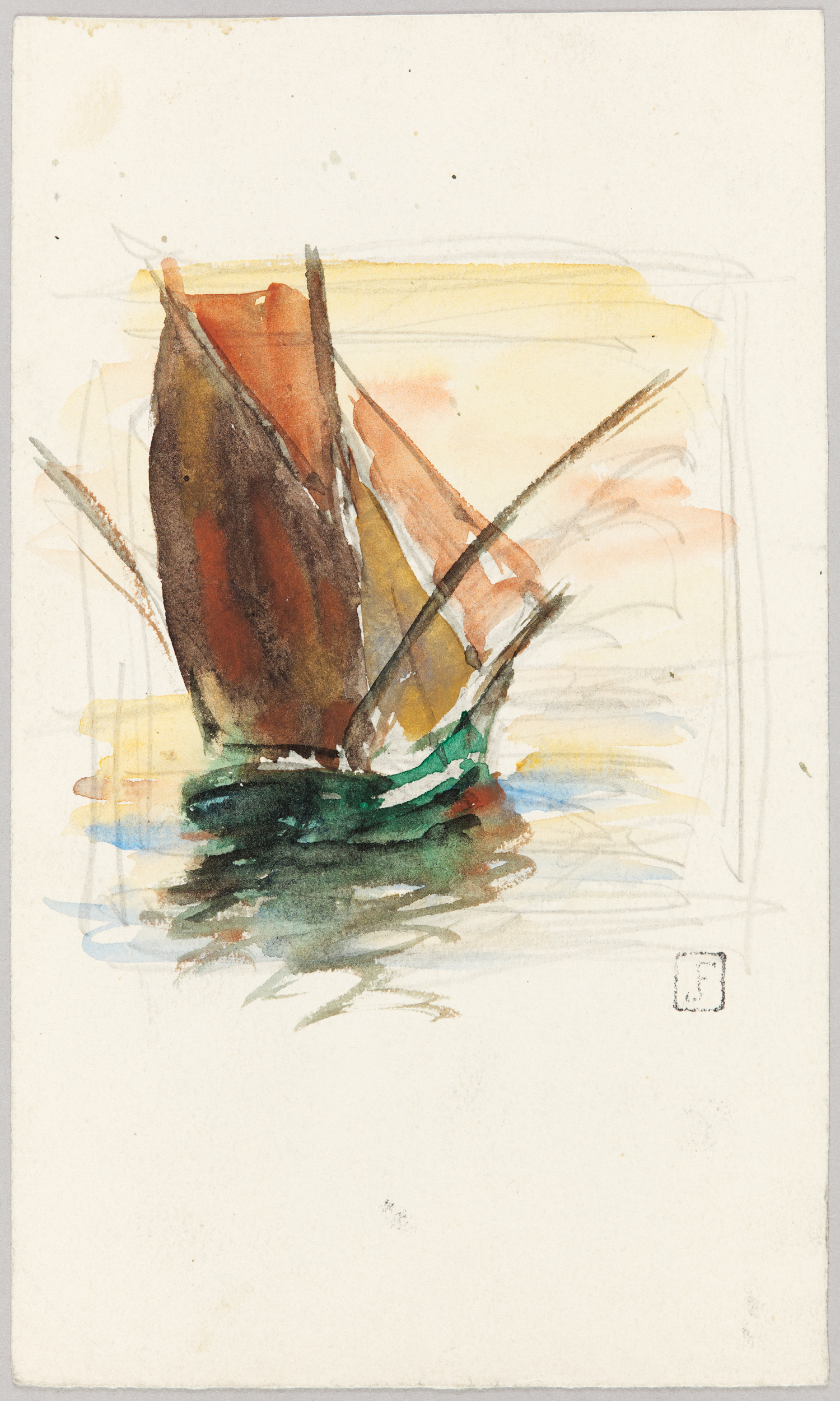 Sinagot en pêche (titre factice), Jean Frélaut, 20e siècle