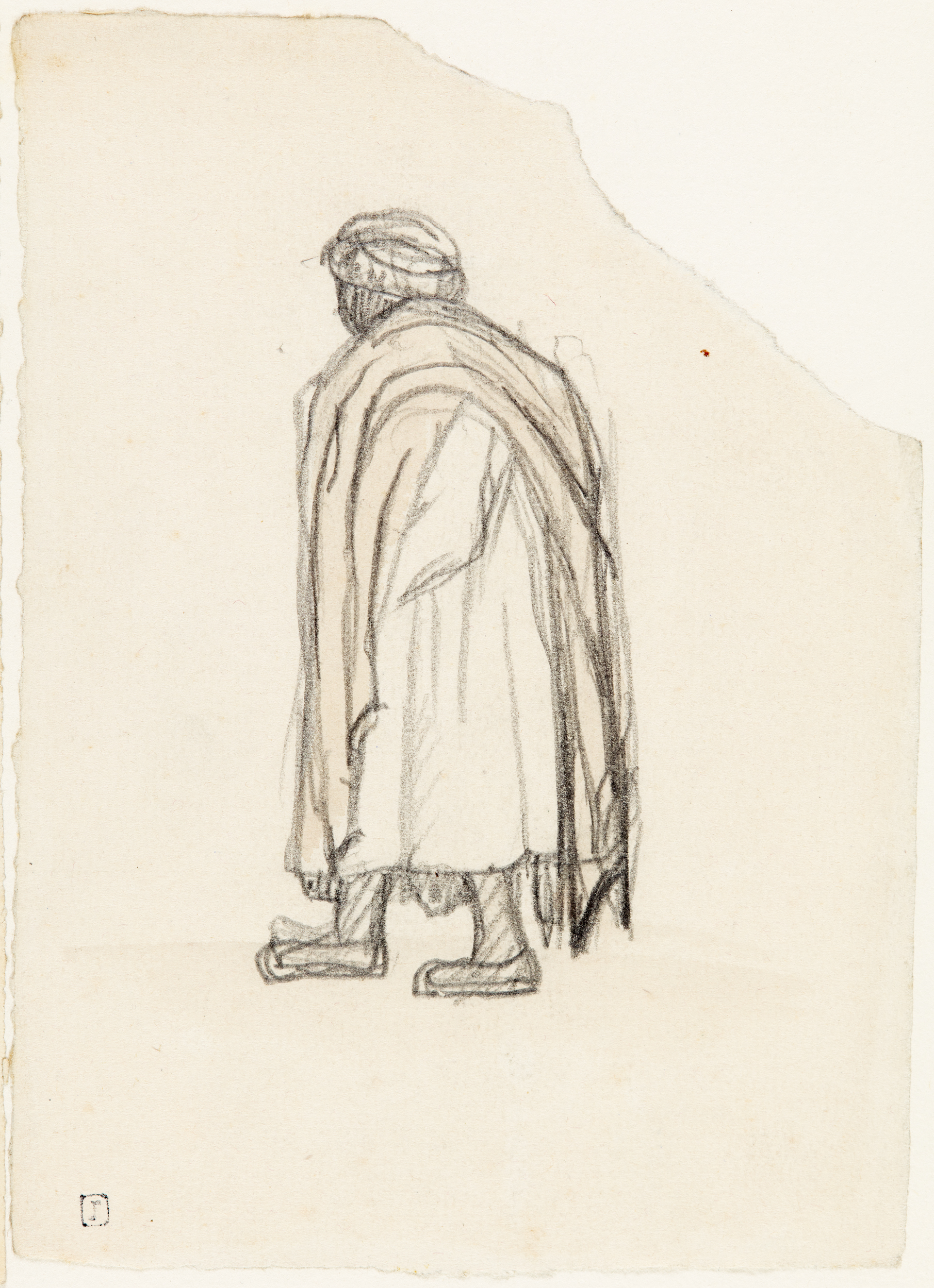 Dessin d'Algérie - Étude de personnages (titre factice), Jean Frélaut, 1ère moitié 20e siècle