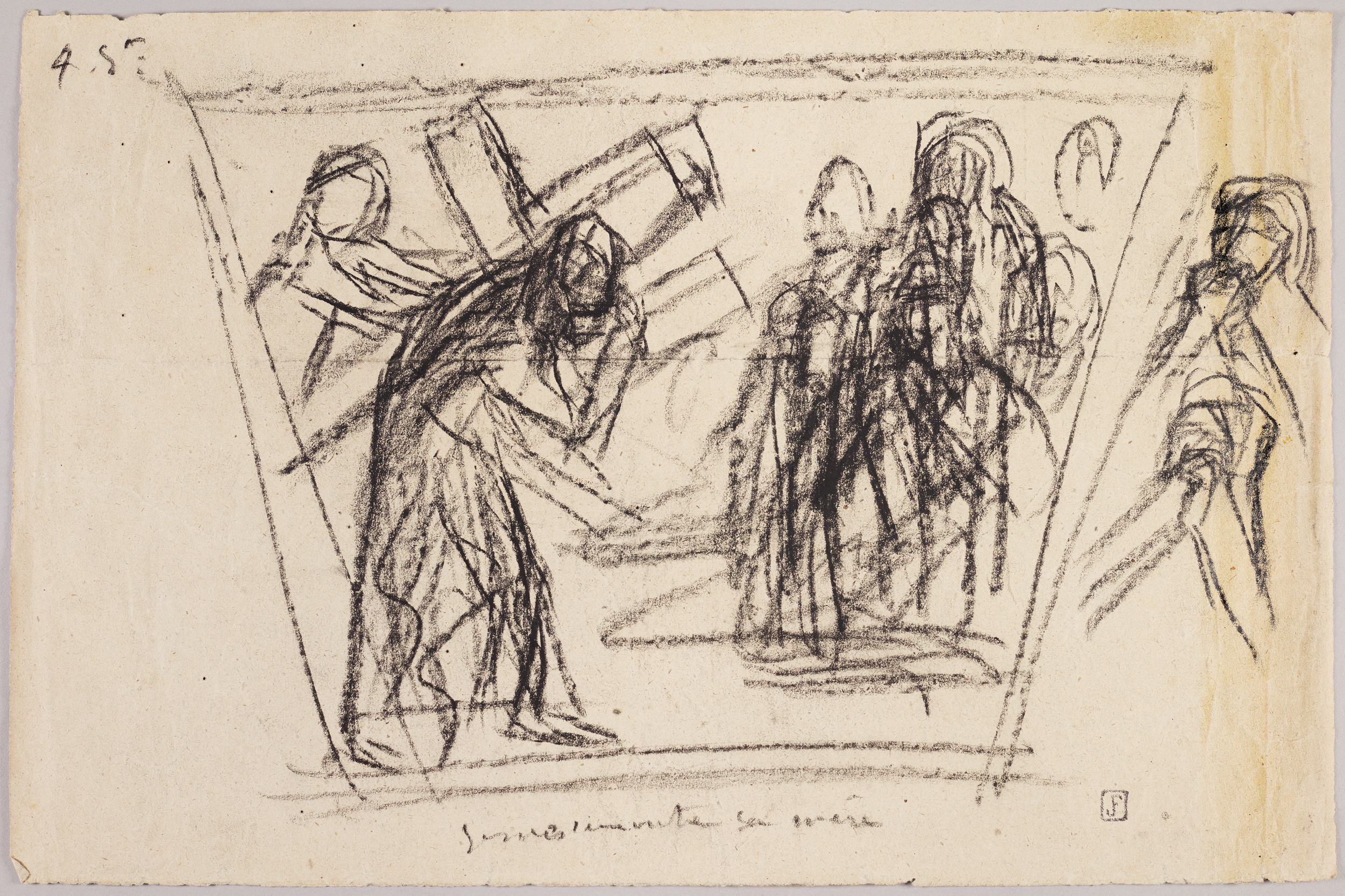 Jésus rencontre sa mère ; Étude pour "Le chemin de croix" (titre factice)_0