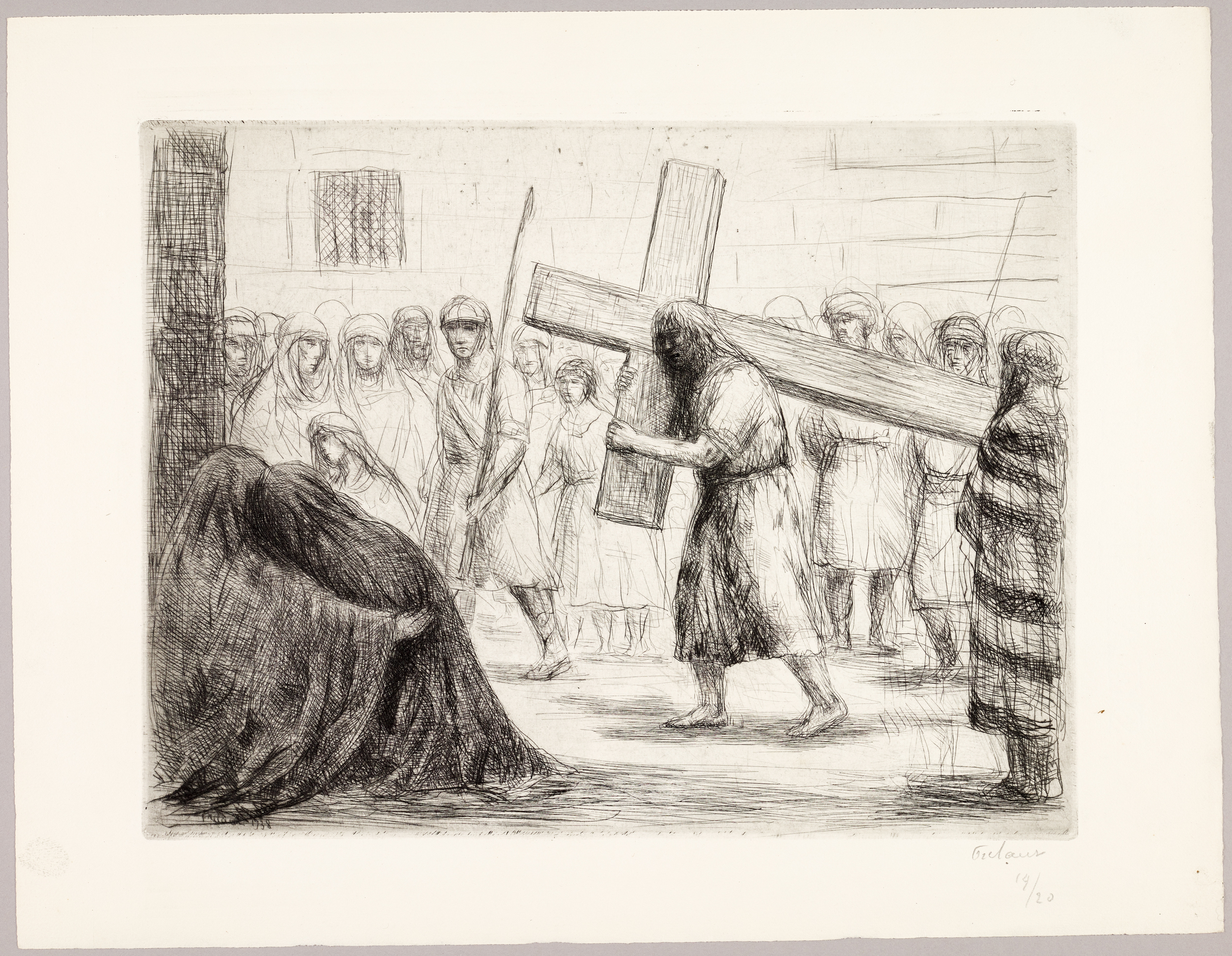 Suite du "Chemin de croix" (titre factice) ; Station IV: Jésus rencontre sa mère (titre de catalogue)_0