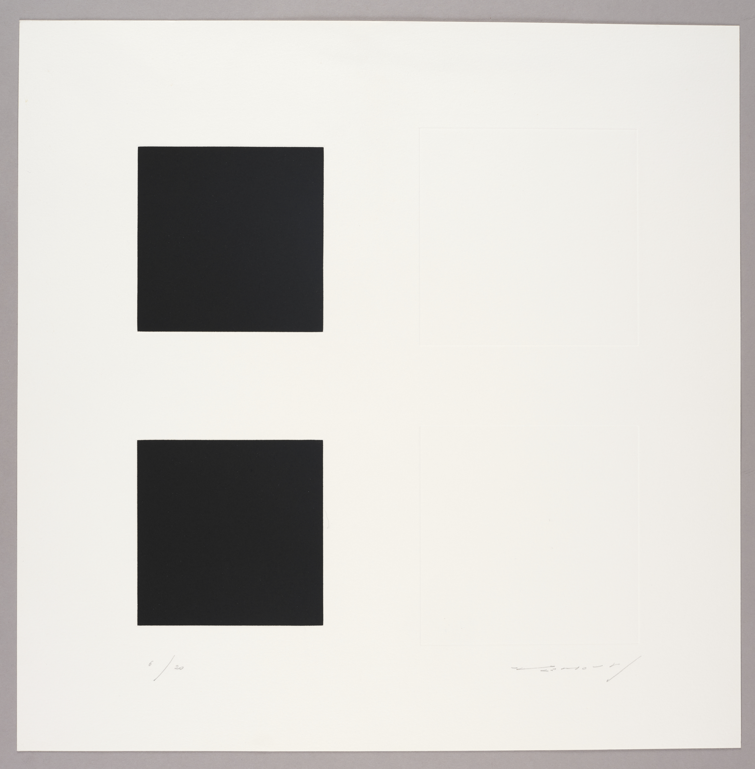 Quatre carré III, Aurélie Nemours, 4e quart 20e siècle