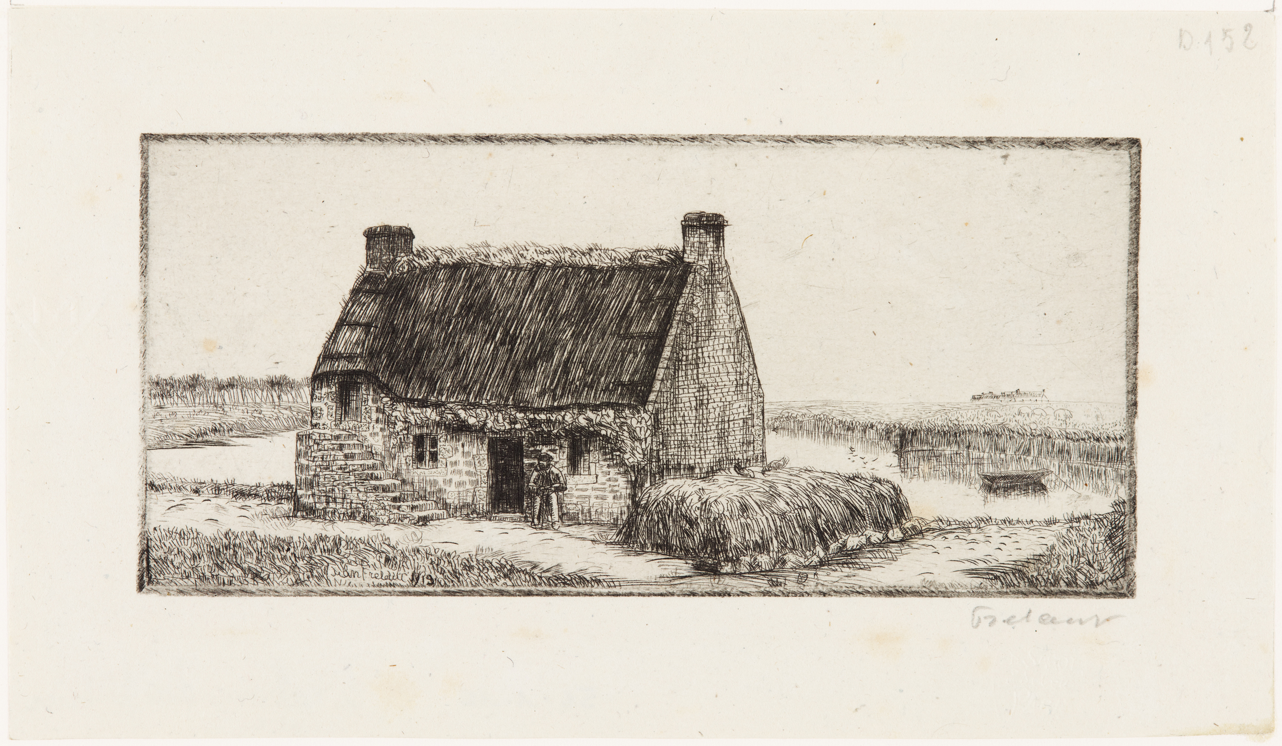 La cabane du pêcheur (titre de catalogue), Jean Frélaut, 1913
