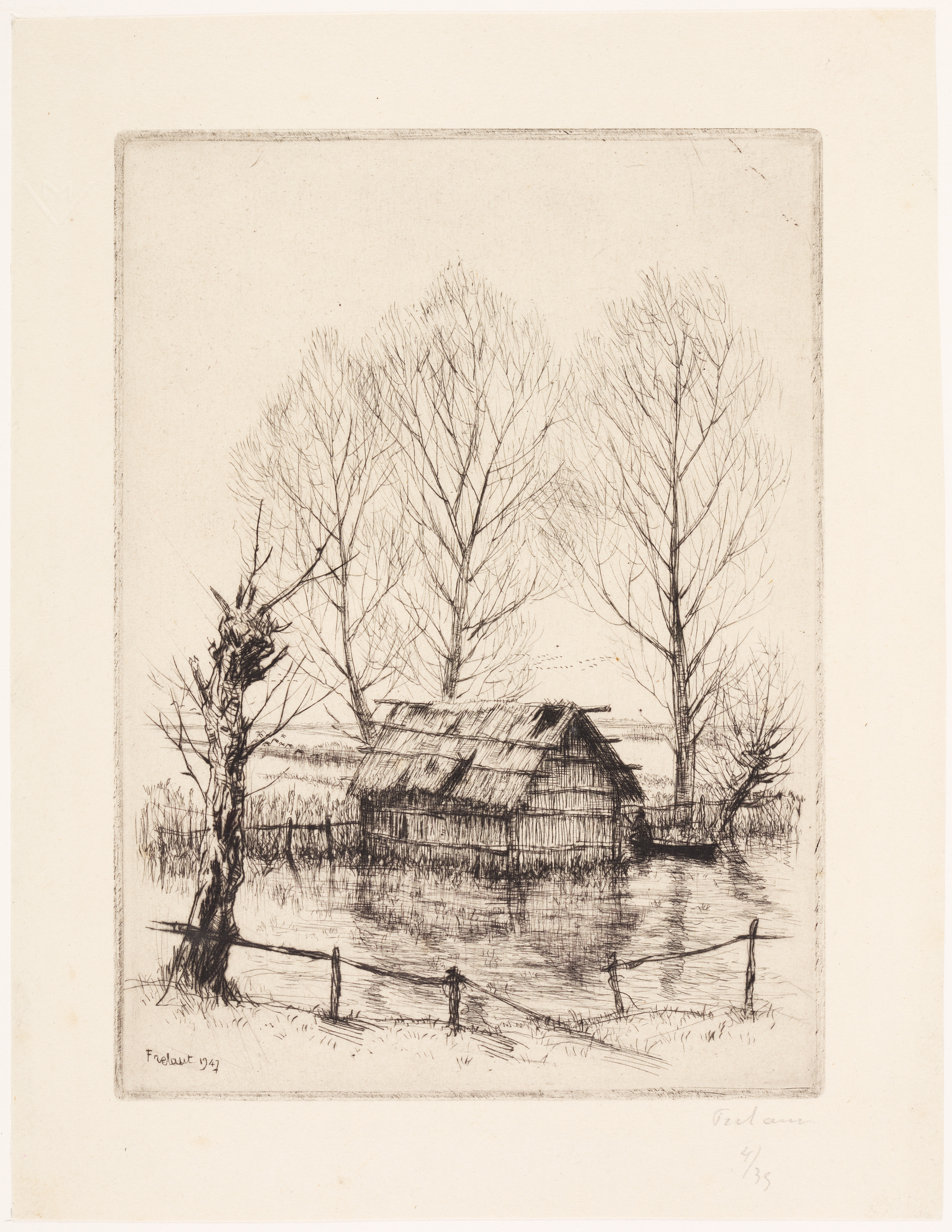 Cabane abandonnée (Brière) (titre de catalogue) ; Hutte en Brière (titre factice)_0