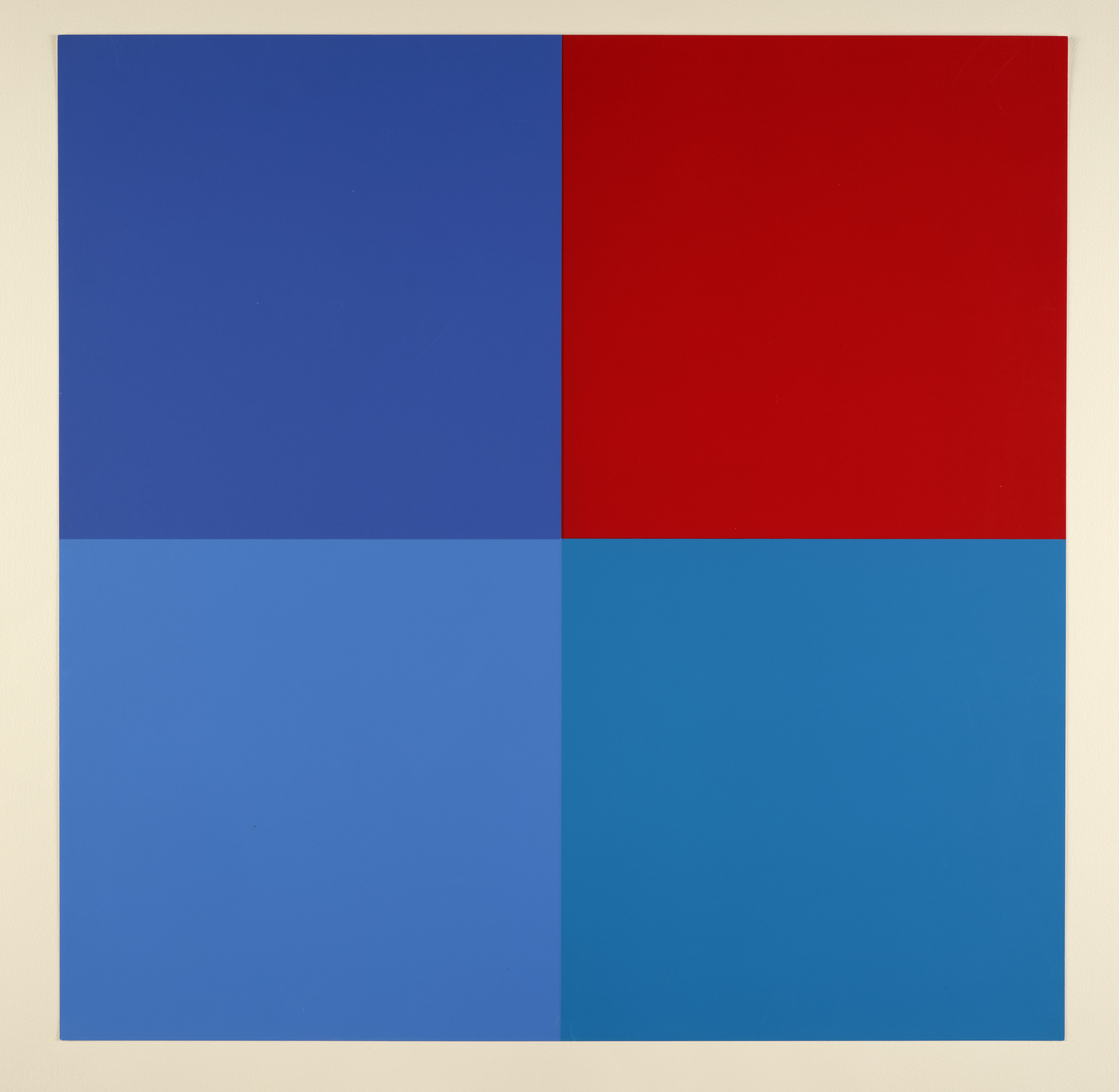 Un rouge trois bleus, Aurélie Nemours, 1973