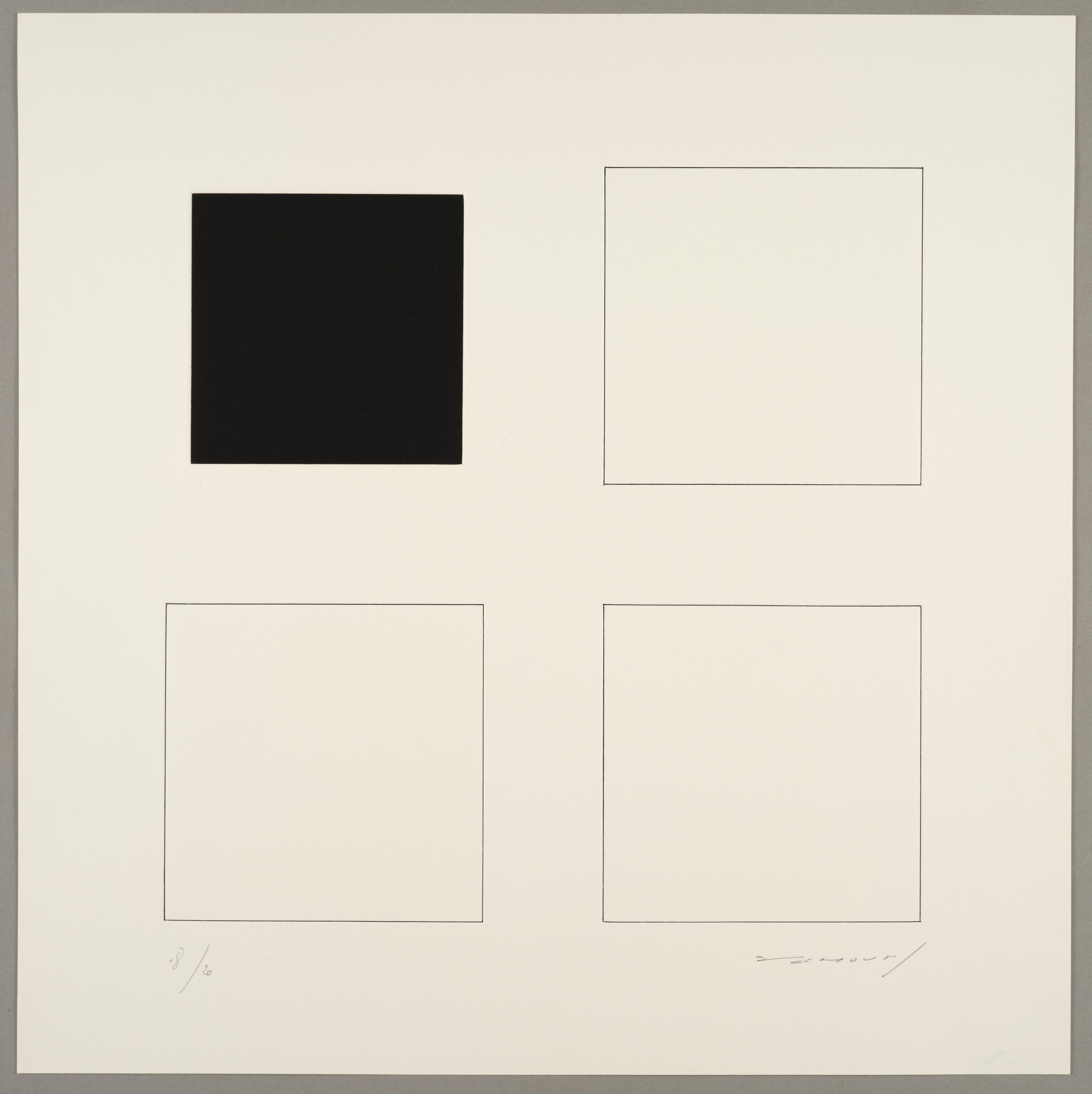 Quatre carré III, Aurélie Nemours, 4e quart 20e siècle