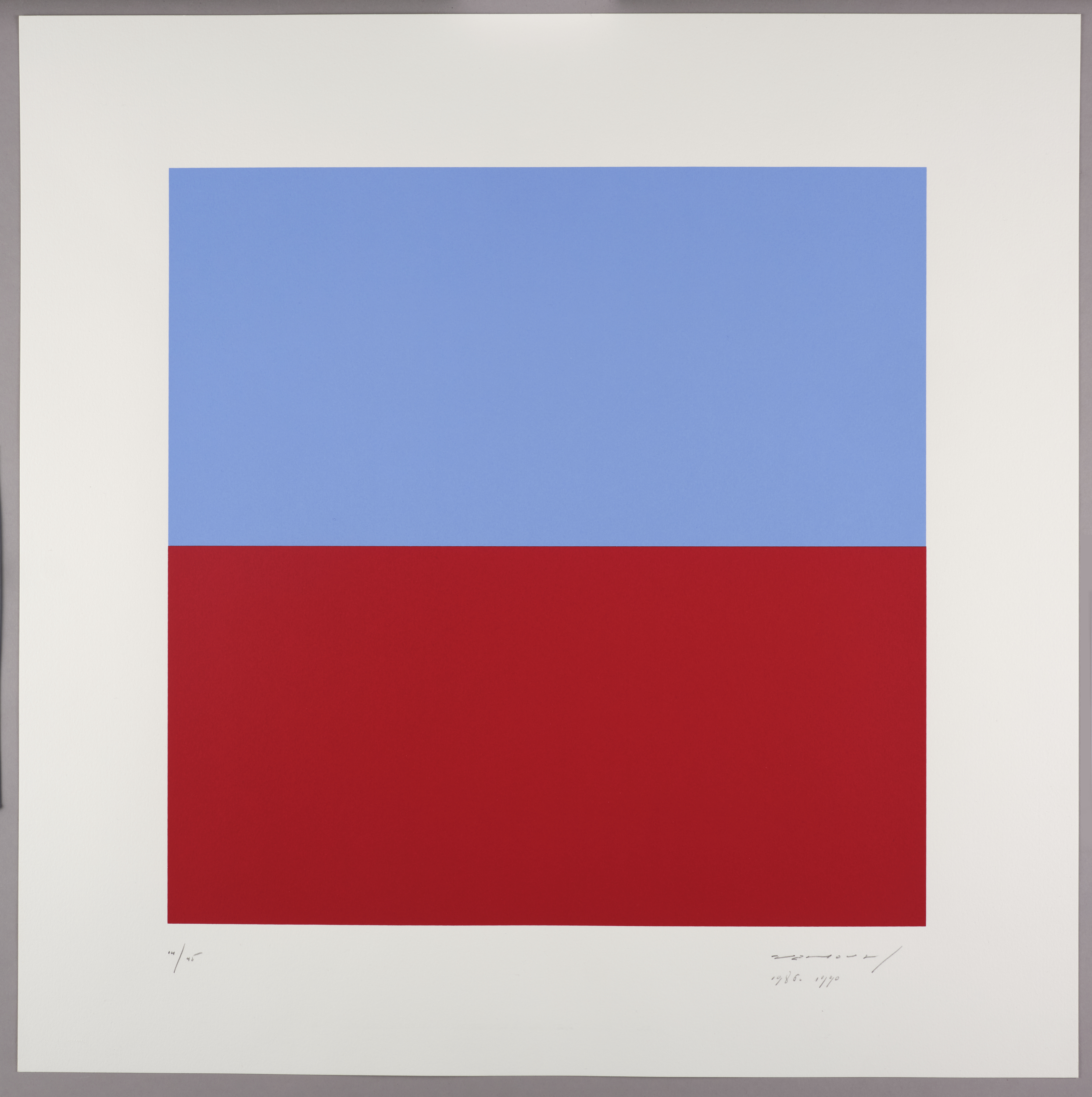 Horizontal pourpre bleu, Aurélie Nemours, 4e quart 20e siècle