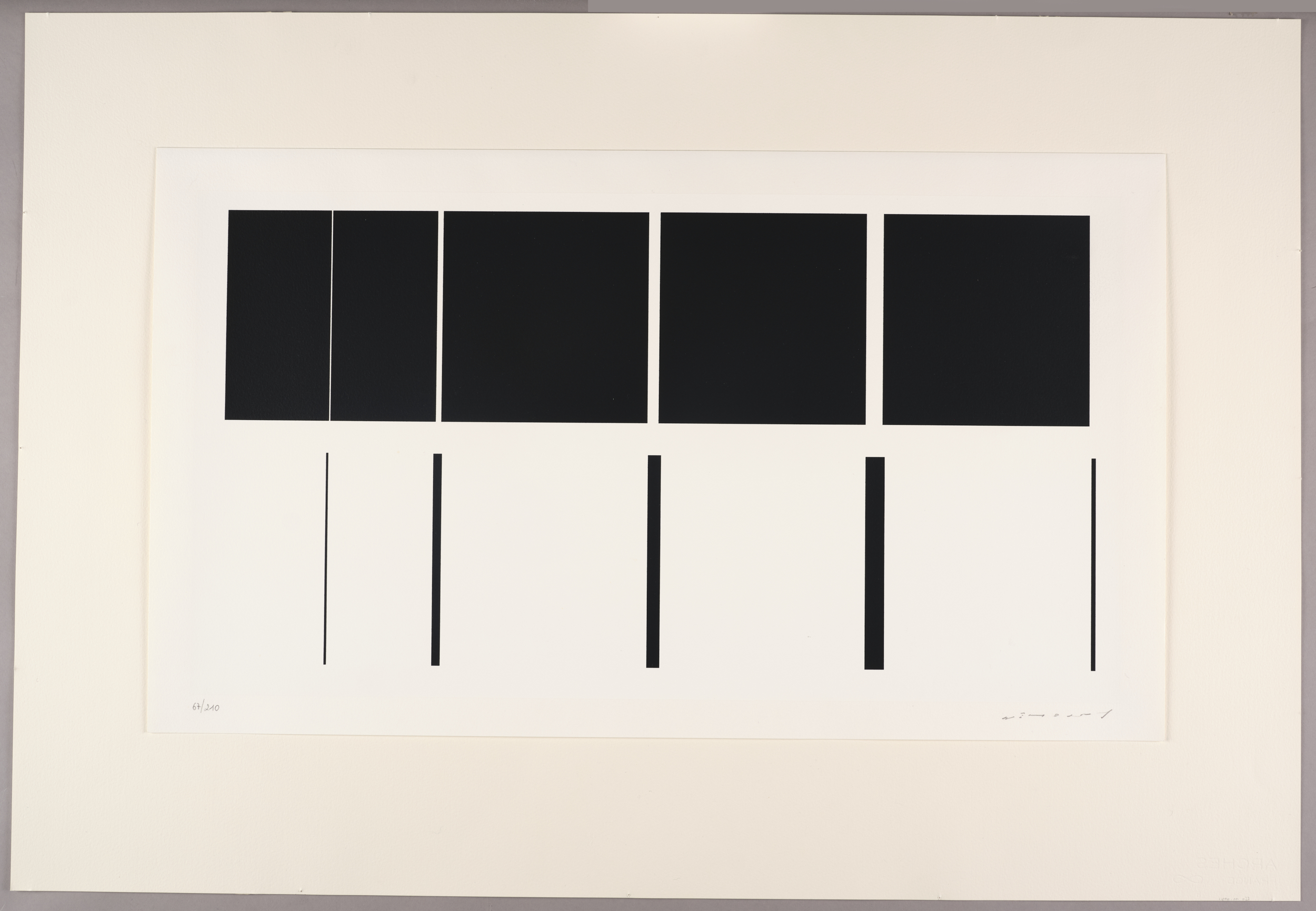 Sur le nombre cinq, Aurélie Nemours, 2e quart 20e siècle, 4e quart 20e siècle