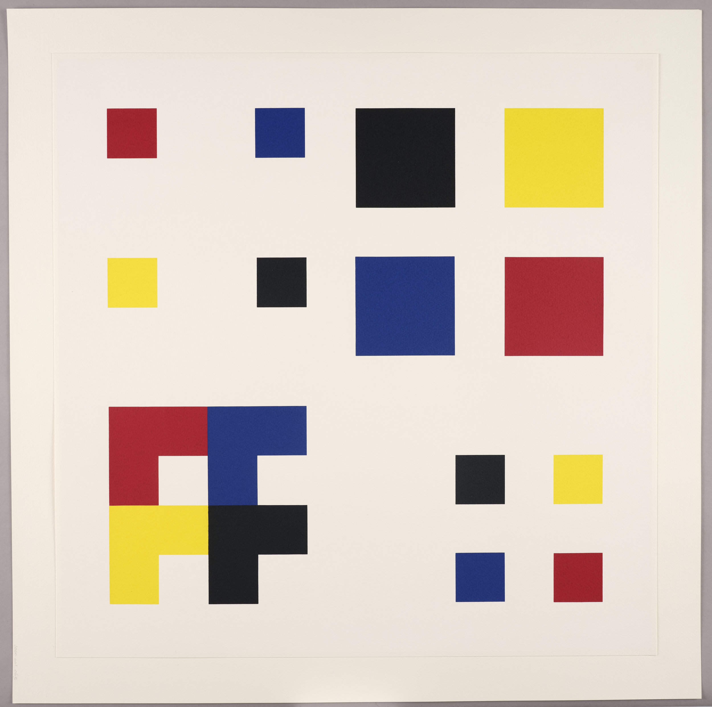 Carré d'angle II, Aurélie Nemours, 4e quart 20e siècle