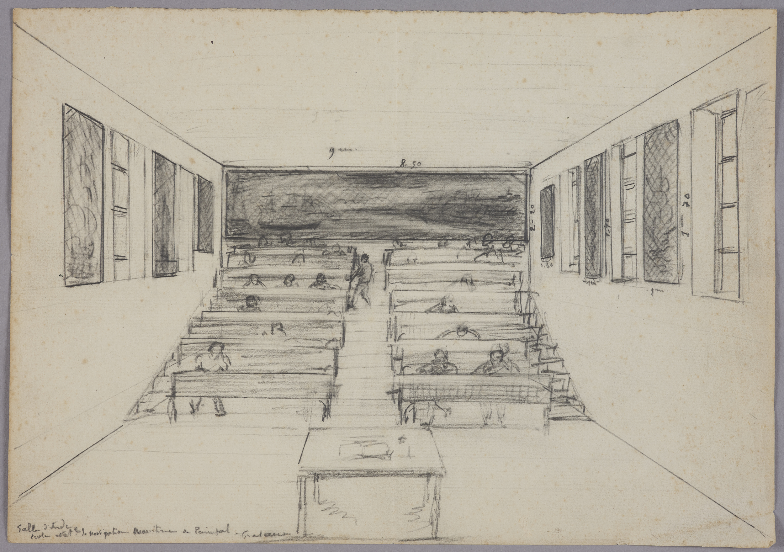 Salle d'étude de l'école nationale de navigation maritime de Paimpol, Jean Frélaut