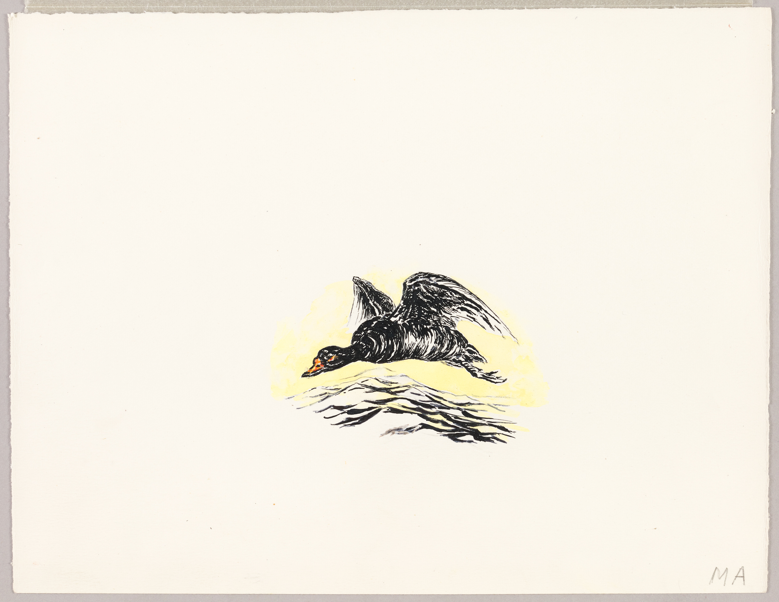 Canard en vol, Henri de Parceveaux, 20e siècle