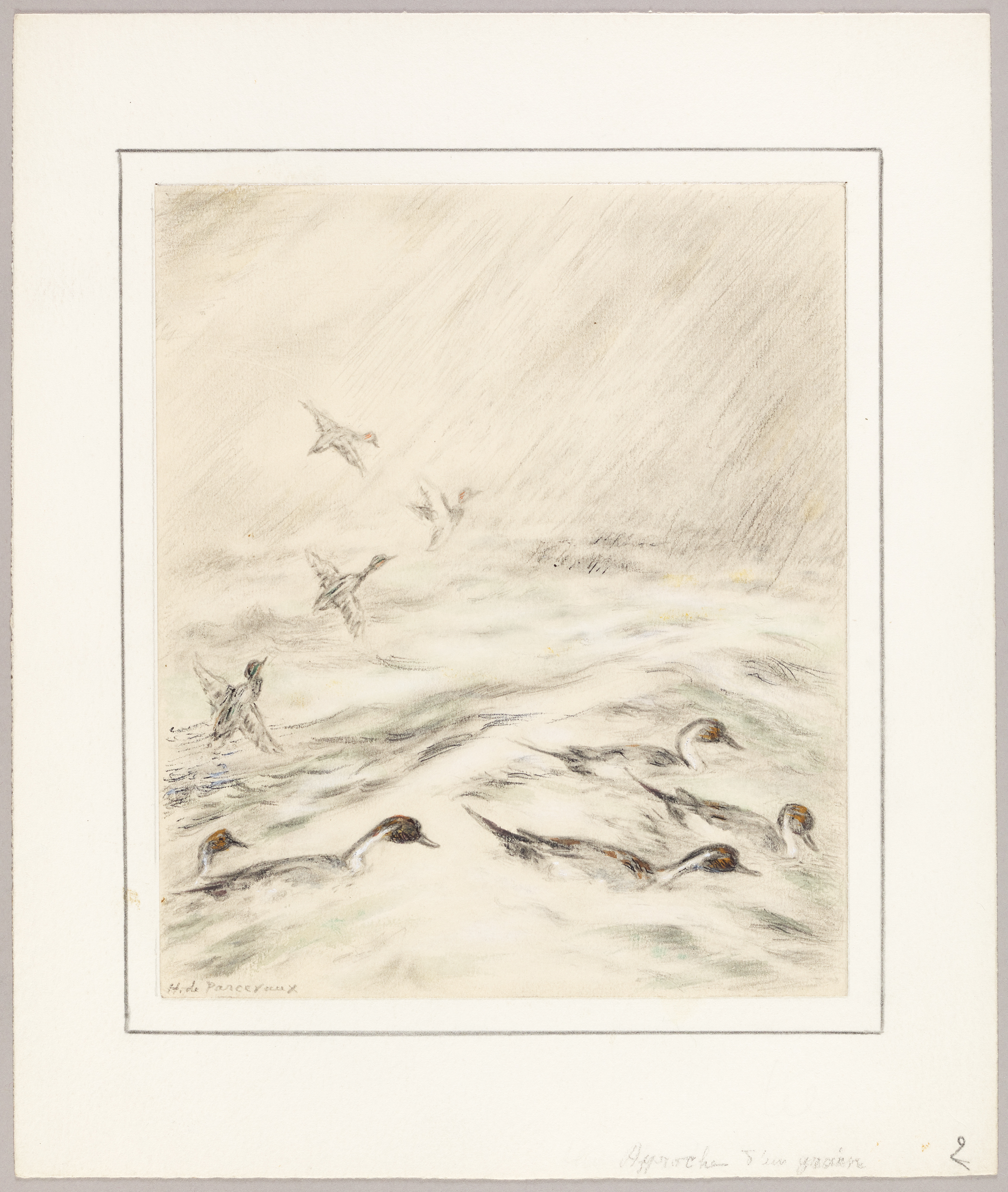 Approche d'un grain, Henri de Parceveaux, 20e siècle