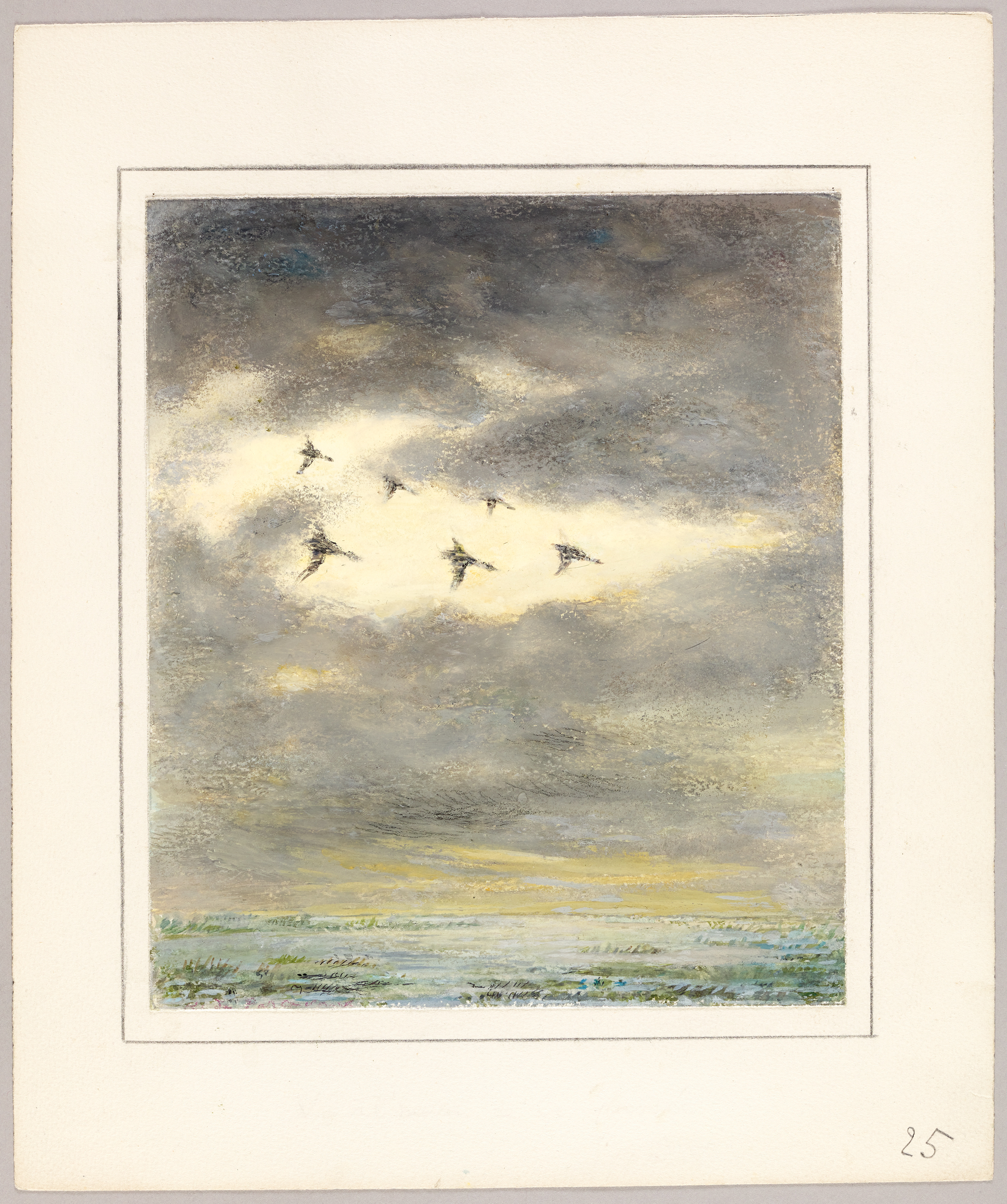 Nuée d'oiseaux, Henri de Parceveaux, 20e siècle
