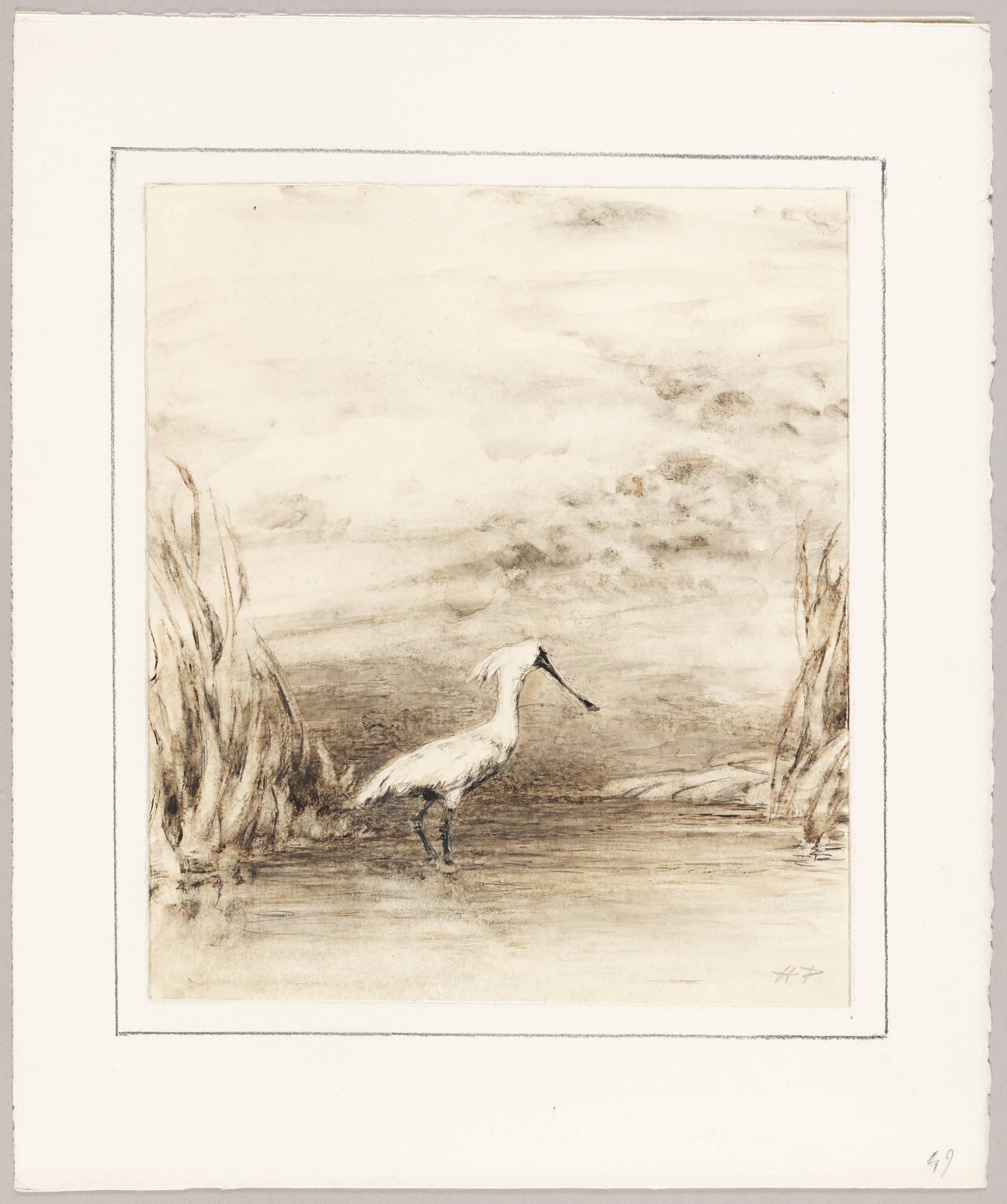 Aigrette ou spatule, Henri de Parceveaux, 20e siècle