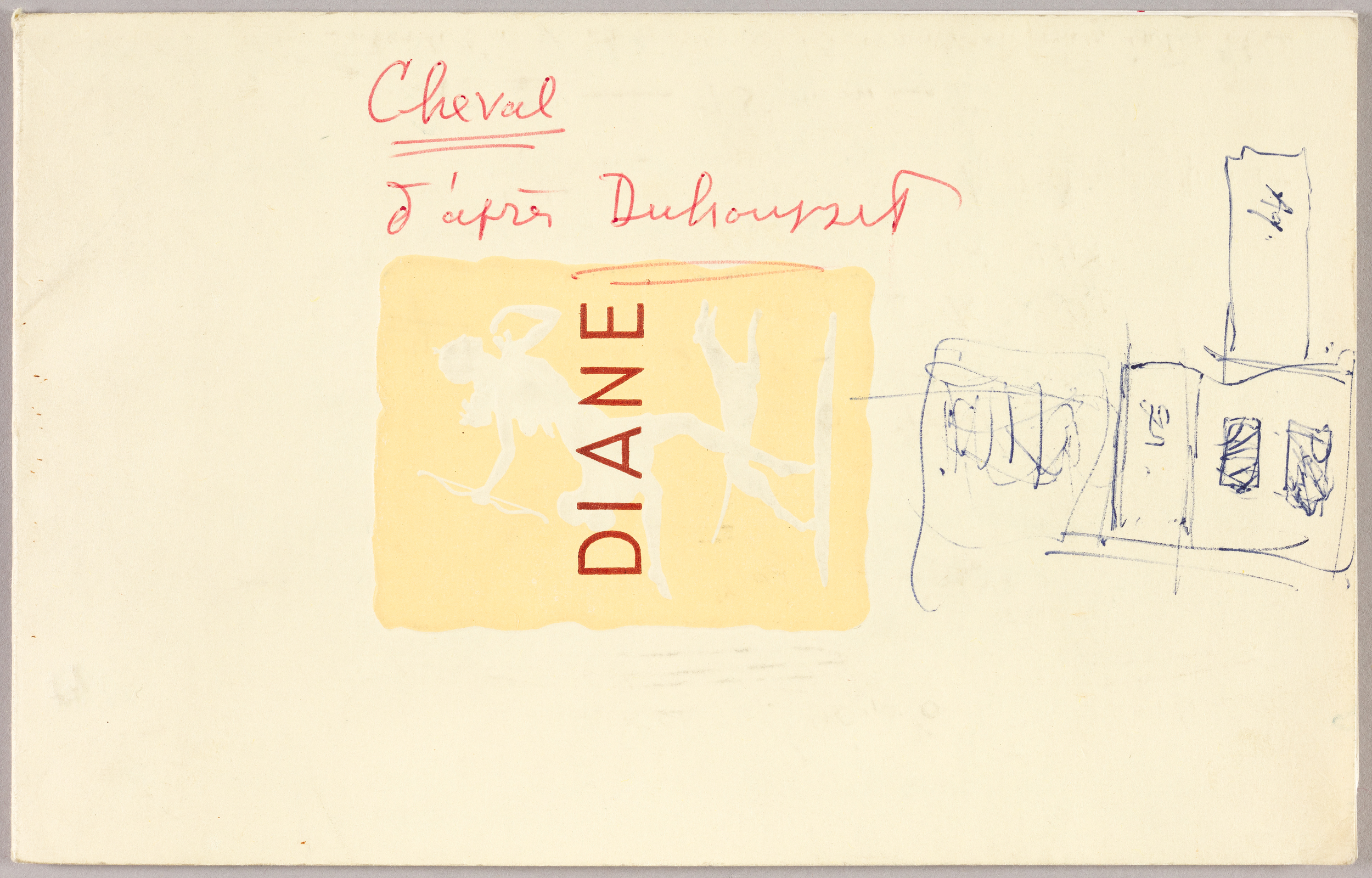 Carnet de dessins (titre d'usage), Henri de Parceveaux, 20e siècle