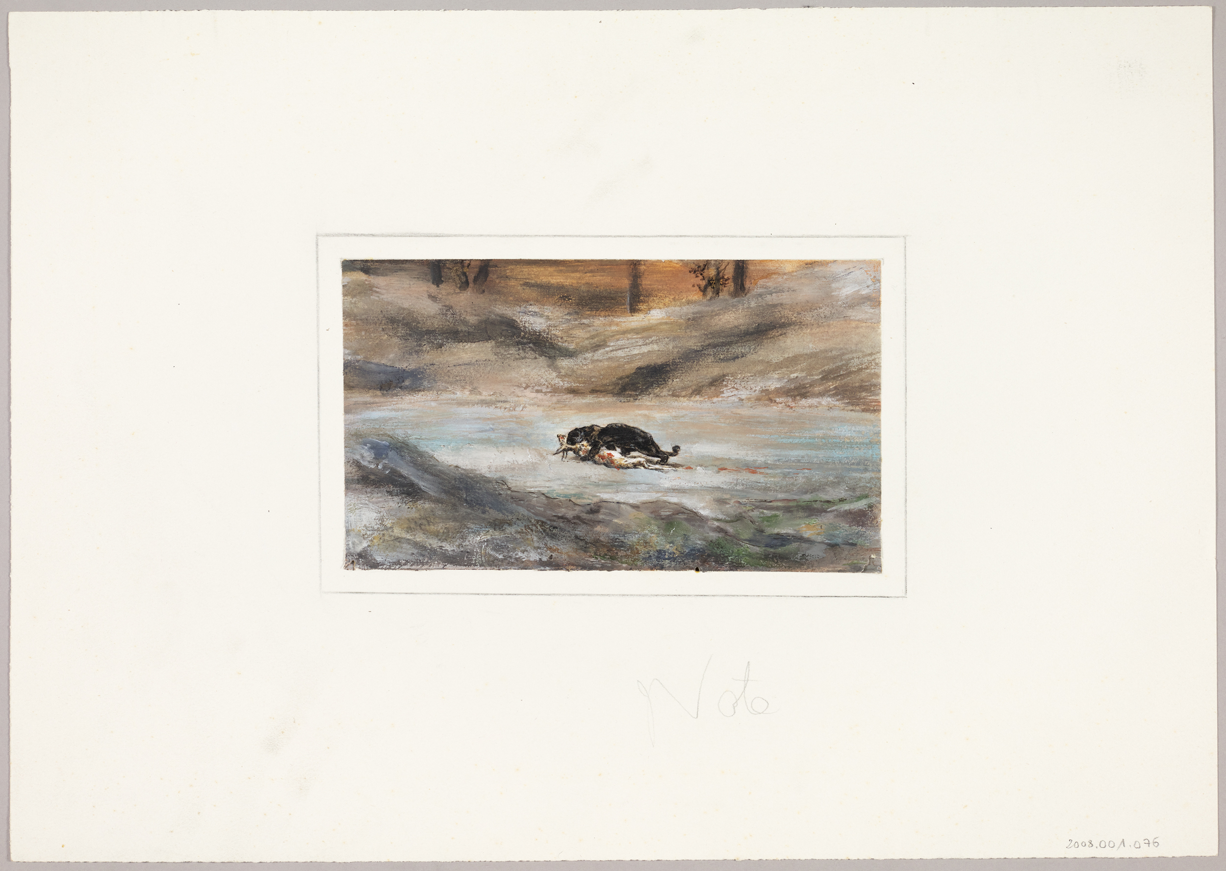 Panthère noire et sa proie, Henri de Parceveaux, 20e siècle