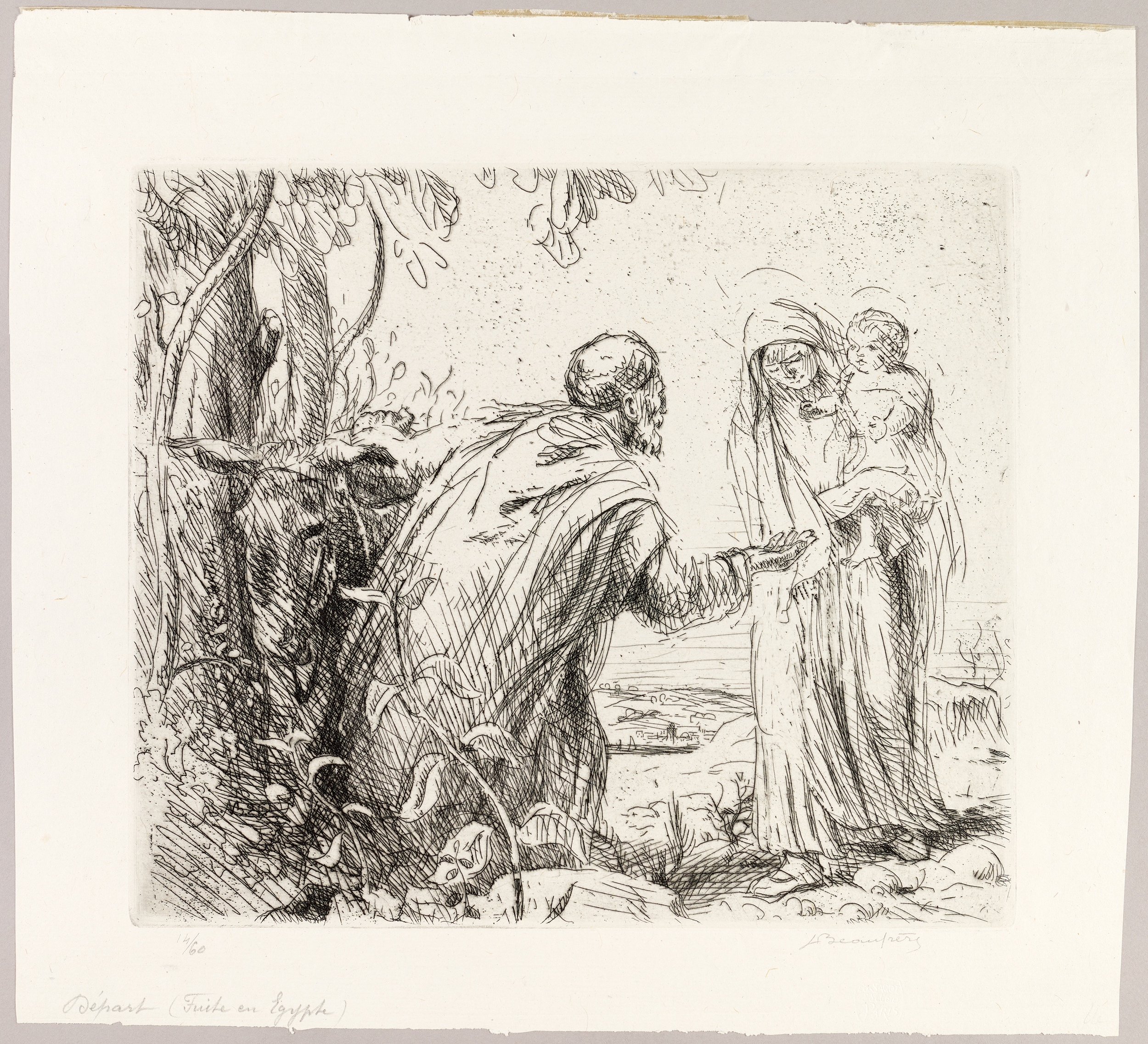 Départ (Fuite en Egypte), Adolphe Beaufrère, 1922