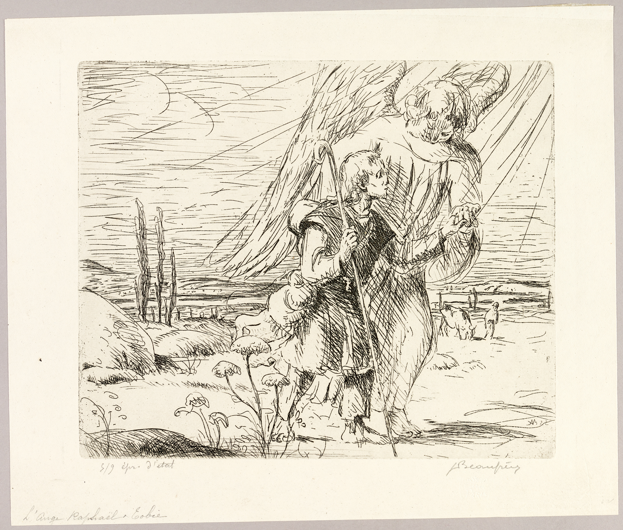 L'Ange Raphaël et Tobie, Adolphe Beaufrère, 1922
