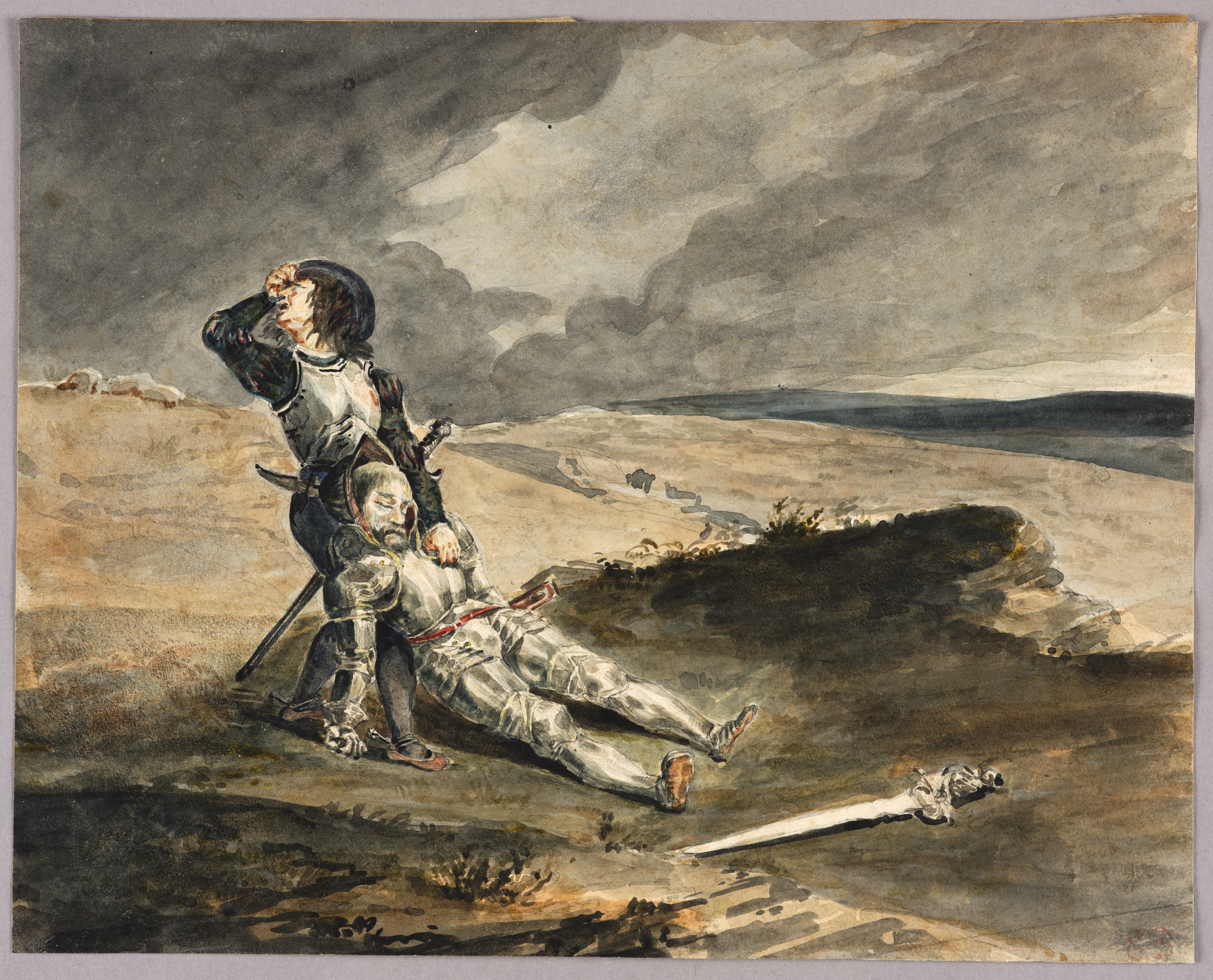 Le jeune Clifford trouvant le corps de son père sur le champ de bataillle de St Albans_0