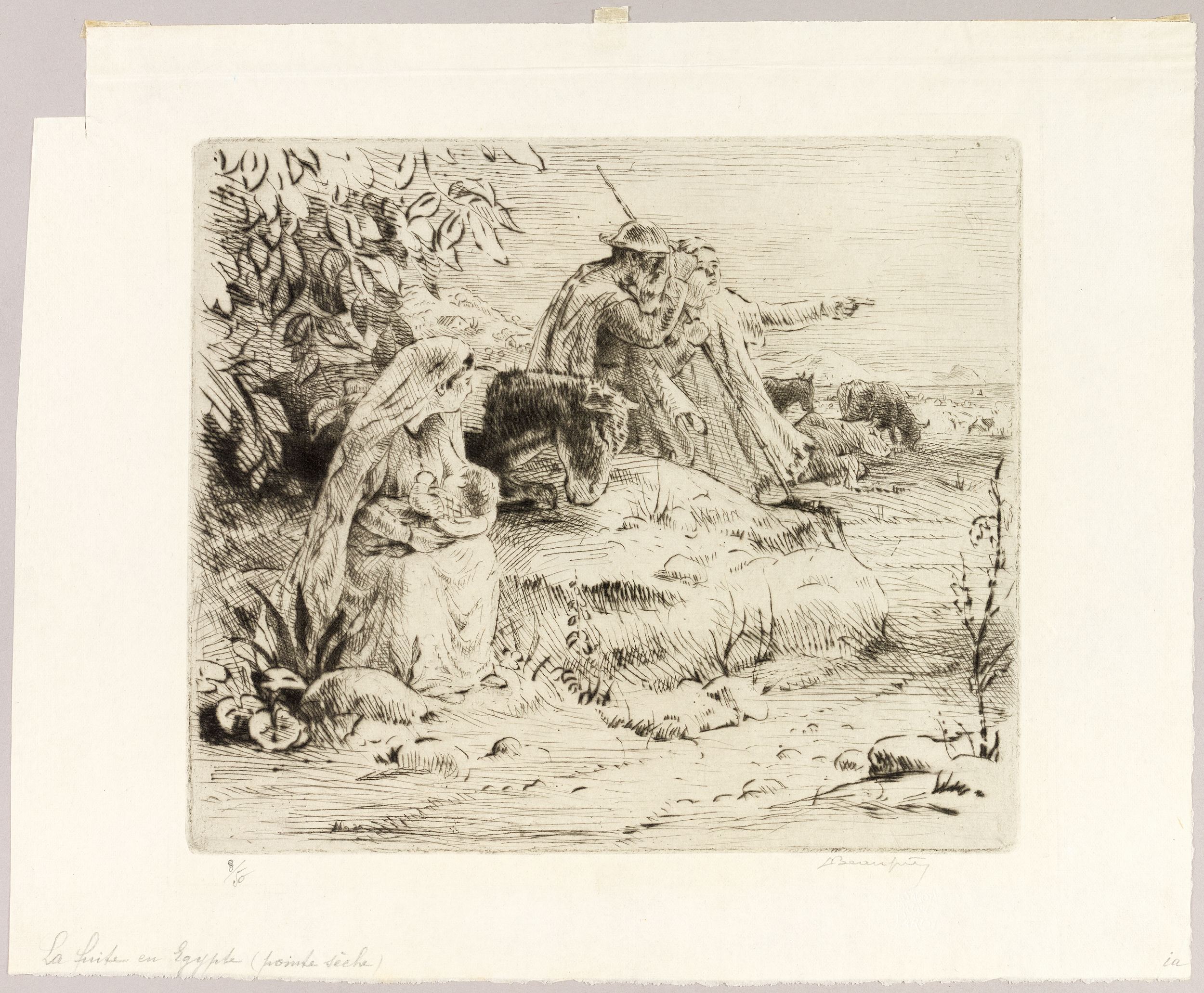 La Fuite en Egypte, Adolphe Beaufrère, 1ère moitié 20e siècle