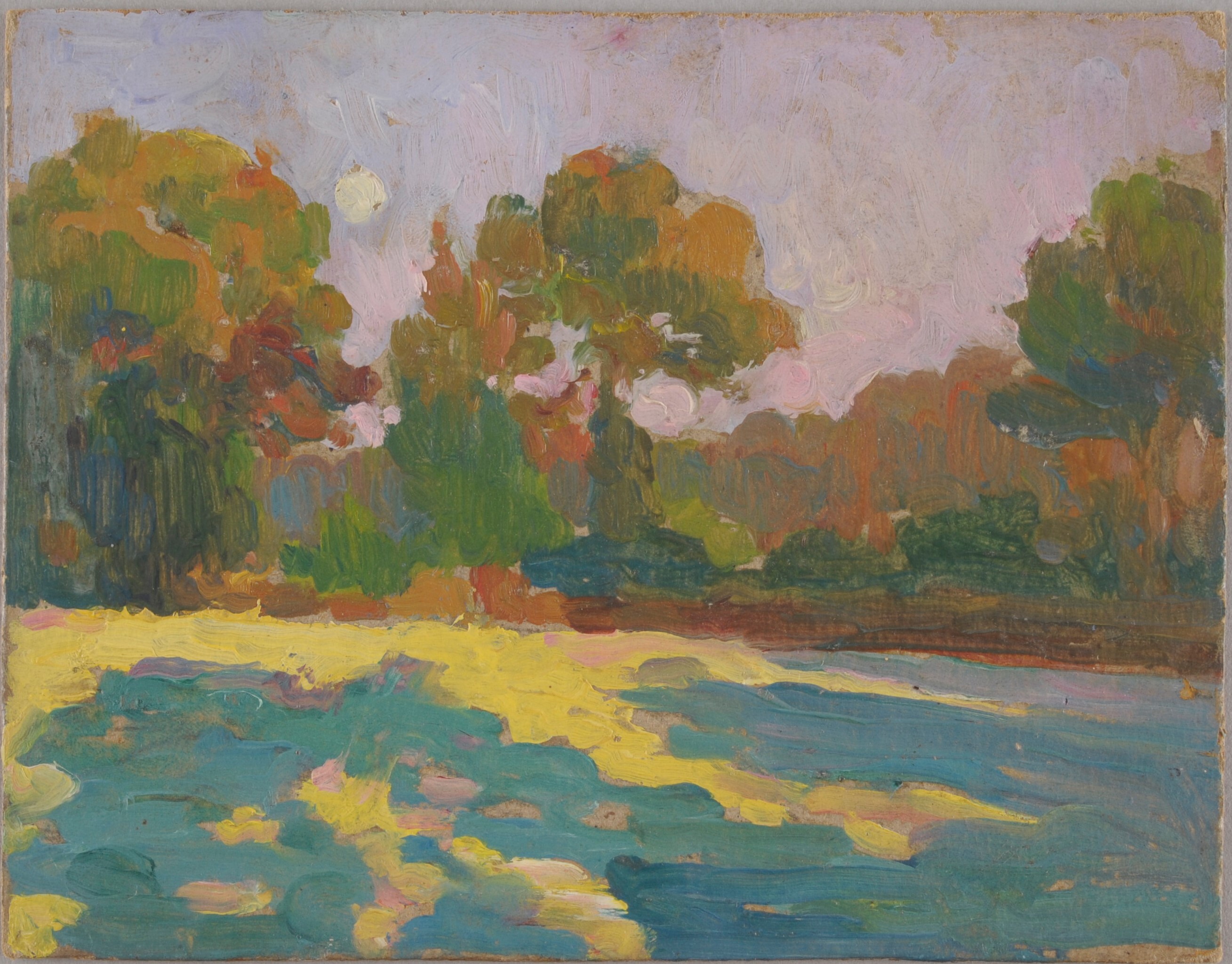 Paysage à la lune, Jeanne-Marie Barbey, 1ère moitié 20e siècle