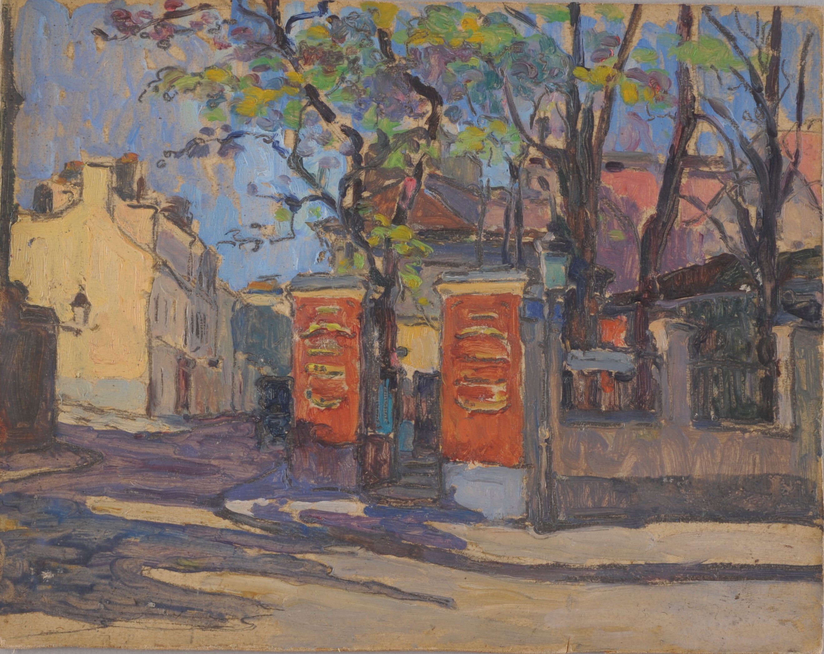 Paris - Angle de la rue de la Cour des Noues et de la rue Pelleport, Jeanne-Marie Barbey