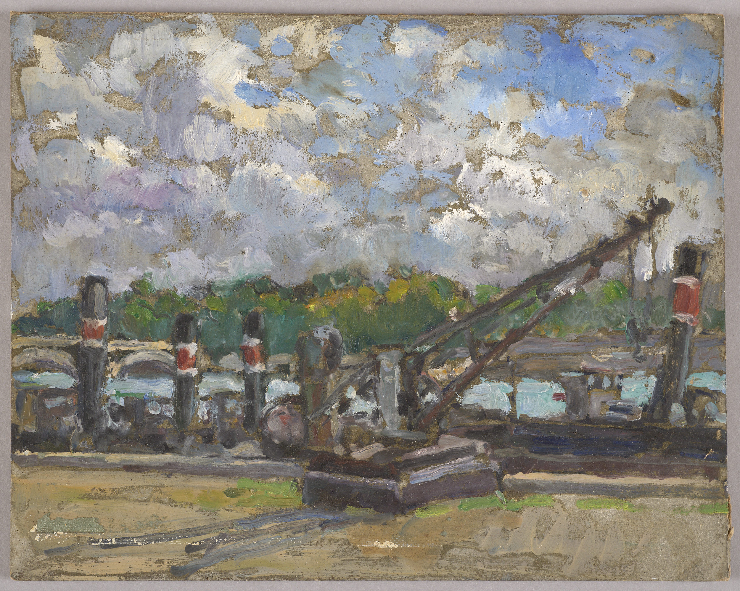 Grue et péniche, Jeanne-Marie Barbey