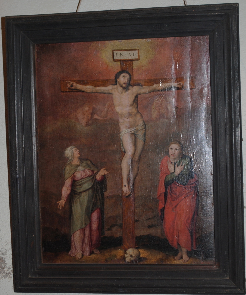 Christ en croix entre la Vierge et saint Jean, Marcello Venusti, 16e siècle