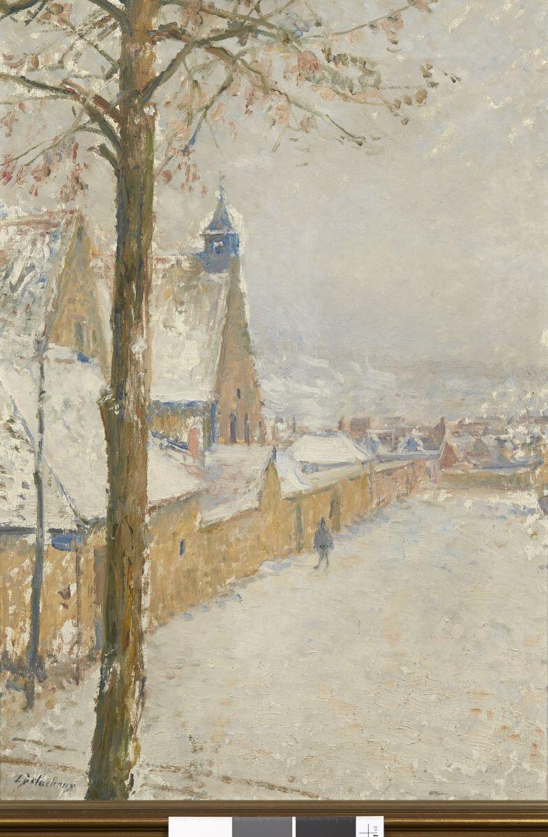 Eglise Saint-Roch l'hiver, Léon Delachaux, 1917 vers