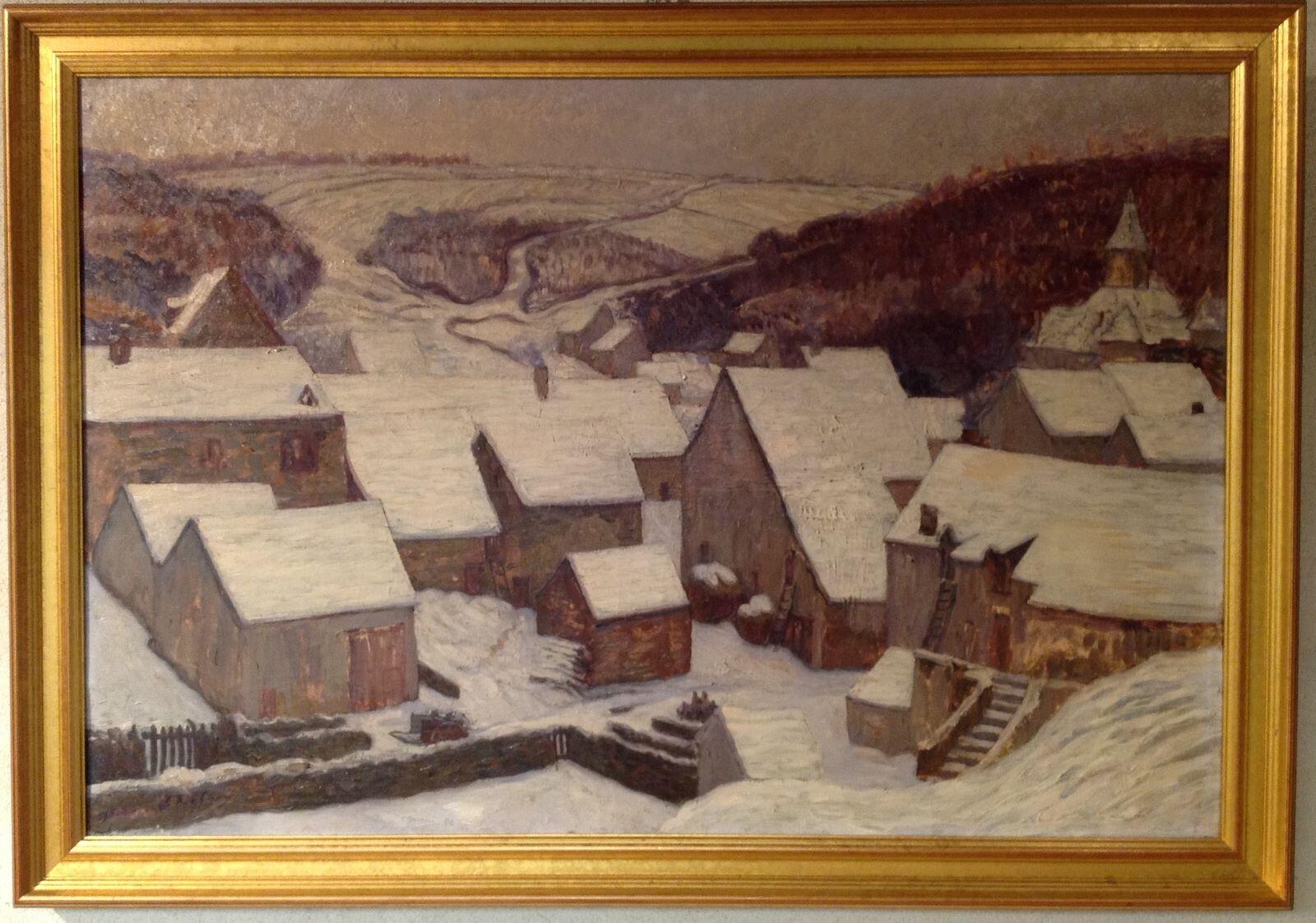 Neige sur Gargilesse, Léon Detroy, 1910 vers