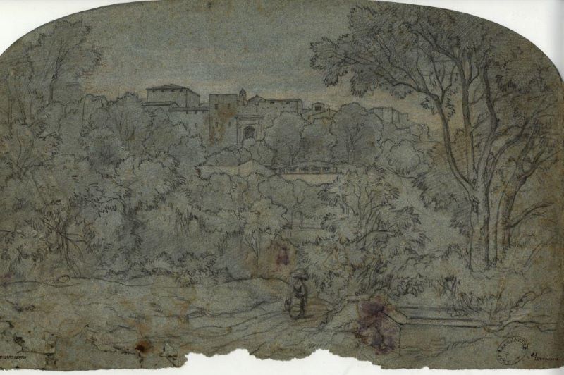 Etude d'arbres, Édouard Bertin