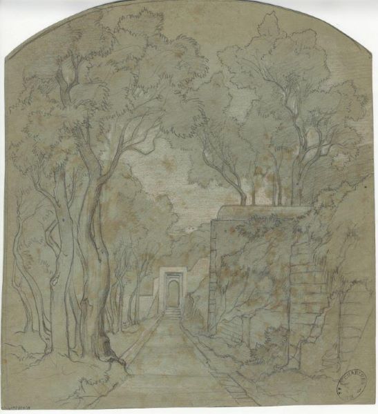 Paysage d'Italie, Édouard Bertin