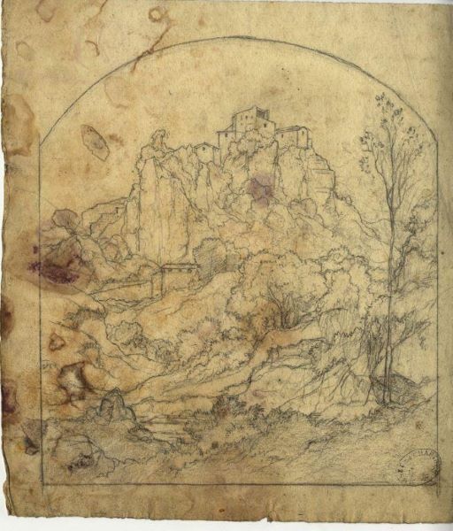 Paysage d'Italie, Édouard Bertin