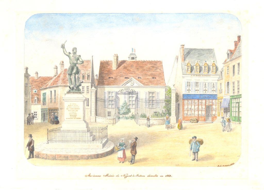 Ancienne Mairie de Nogent-le-Rotrou, démolie en 1862, Louis Auguste Jubault, 1873