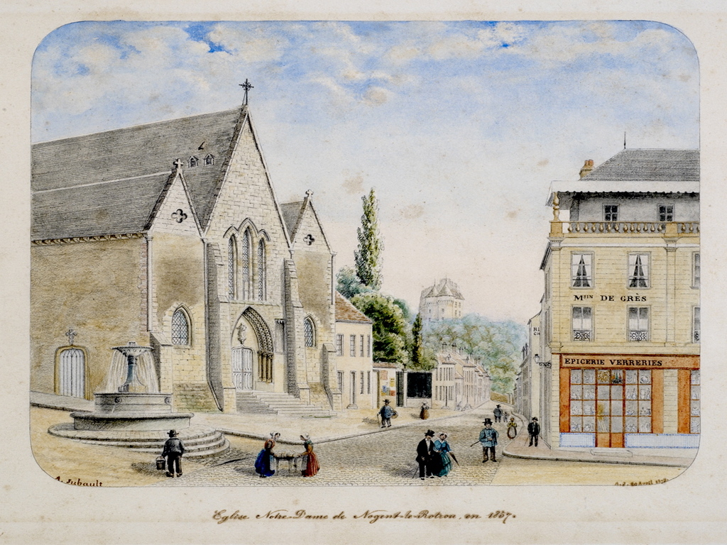 Eglise Notre-Dame de Nogent-le-Rotrou, en 1857, Louis Auguste Jubault, 1873