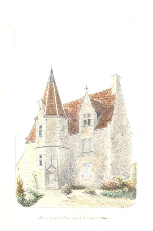 Ferme du Grand-Praiville, près de Nogent-le-Rotrou, Louis Auguste Jubault, 1873