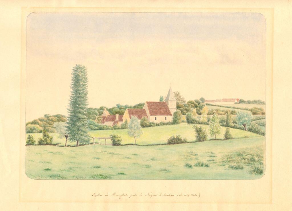 Eglise de Pierrefixte près de Nogent-le-Rotrou (Eure-et-Loir), Louis Auguste Jubault, 19e siècle