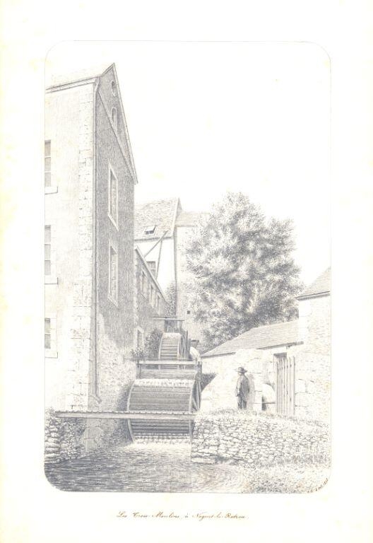 Les Trois-Moulins, à Nogent-le-Rotrou, Louis Auguste Jubault, 1873