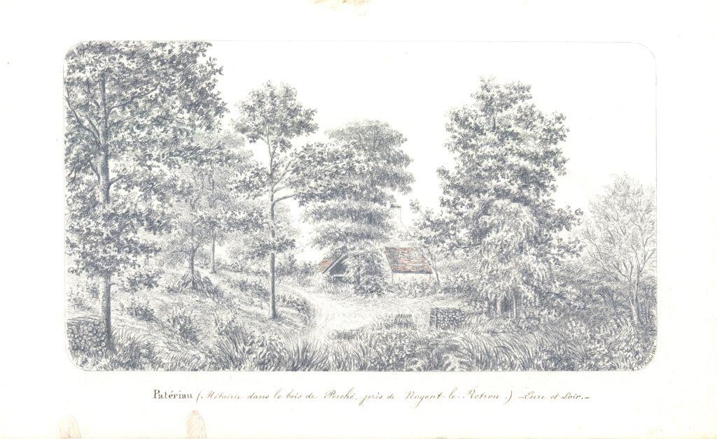Patériau (métairie dans le bois de Perché près de Nogent-le-Rotrou) Eure-et-Loir, Louis Auguste Jubault, 1861