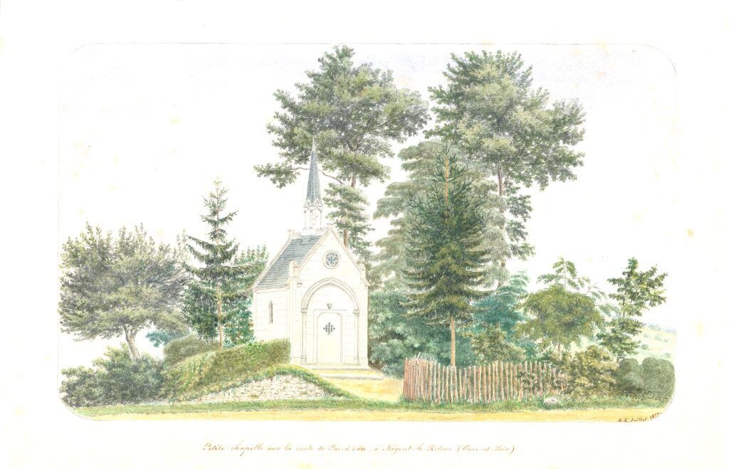 Petite chapelle sur la route de Pas-d’eau, à Nogent-le-Rotrou (Eure-et-Loir), Louis Auguste Jubault, 1877