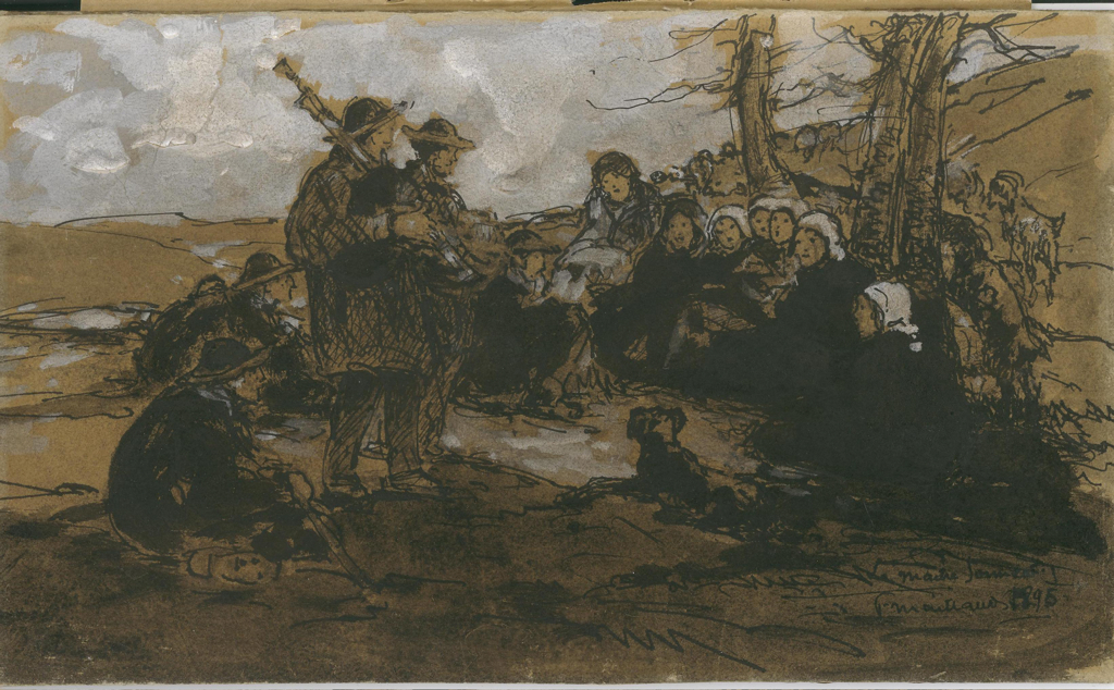 Les Maîtres Sonneurs à Verneuil s/Igneraie, Fernand Maillaud, 1895