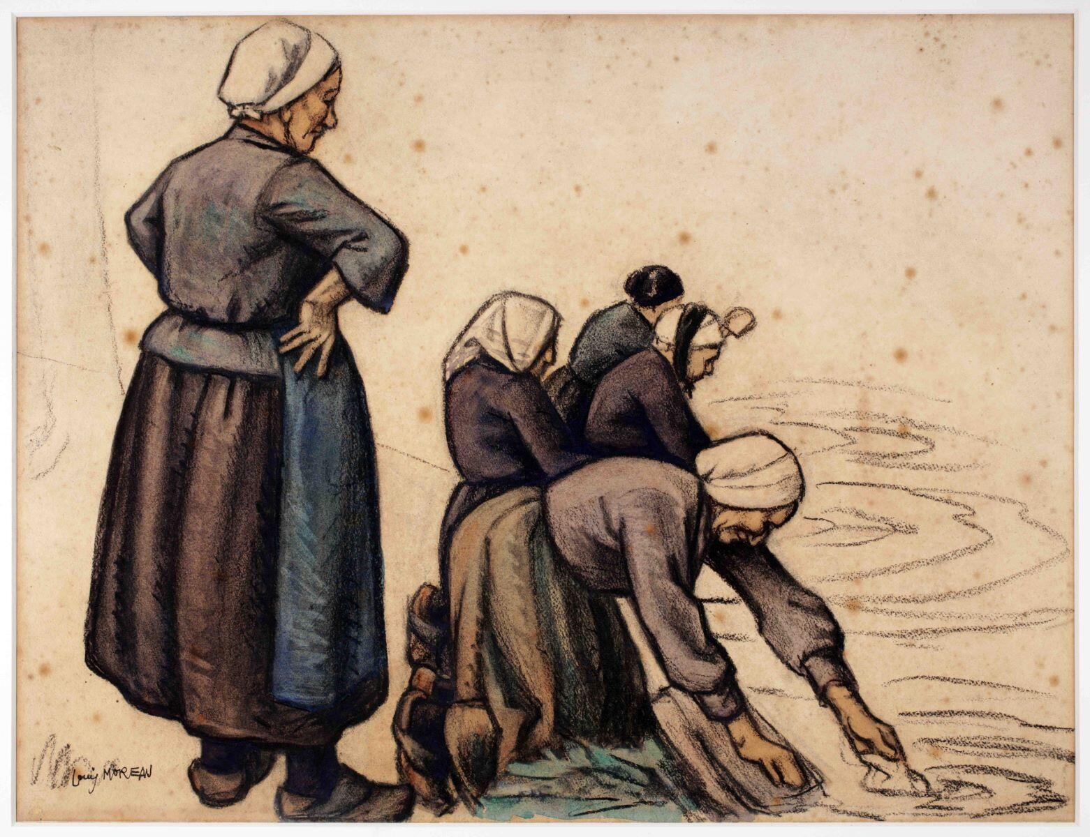Les laveuses des environs de Neuvy St Sépulchre, Louis Moreau, Avant 1958