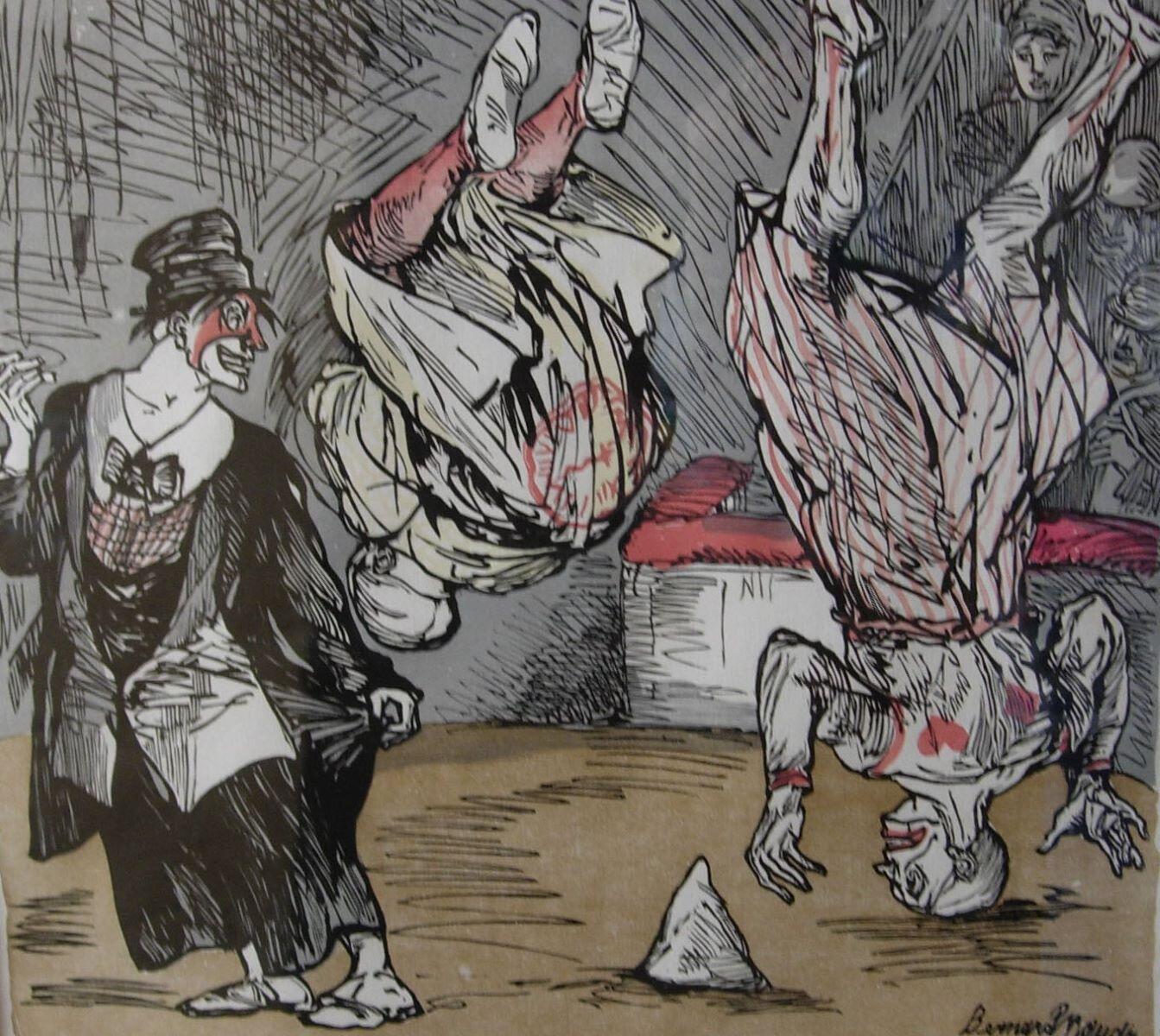 Les Clowns ou les trois clowns, les acrobates, Bernard Naudin, 1920