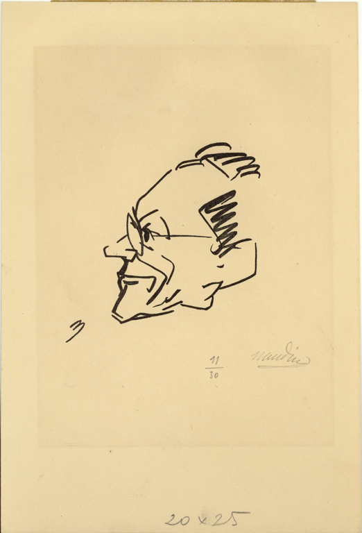 Naudin par lui-même ou autoportrait de profil_0