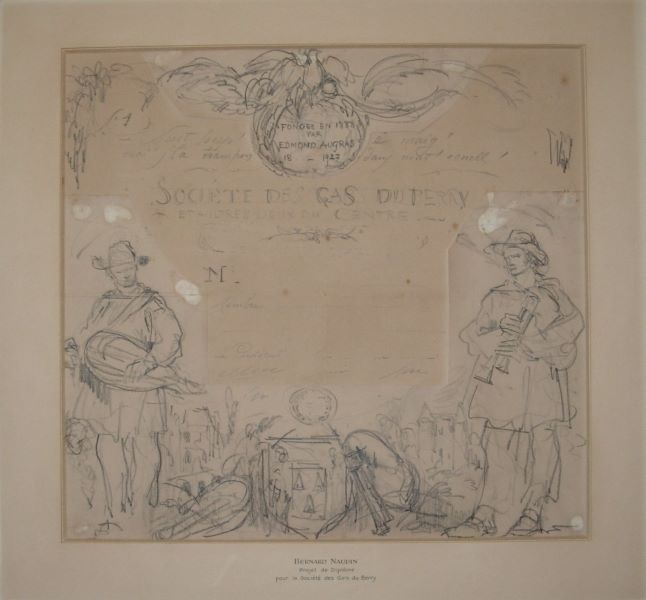 Projet de diplôme pour la société "Les Gâs du Berry", Bernard Naudin, 2e quart 20e siècle