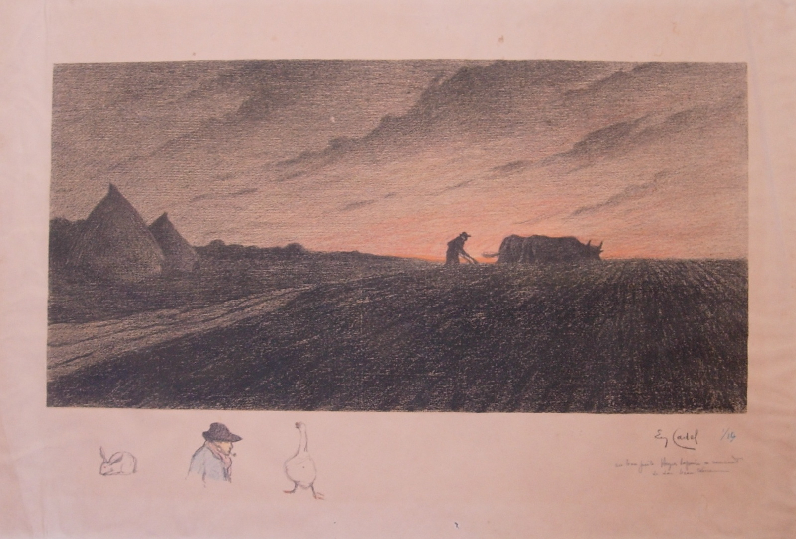 Le laboureur, Eugène Cadel, 1942