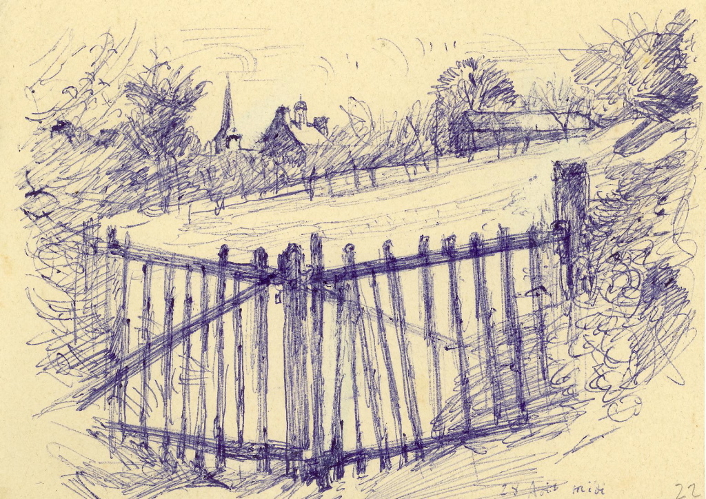 Dessin préparatoire du pré de la mare à Mers_0