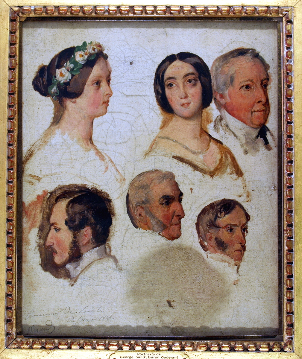 Série d'études de portraits d'hommes et de femmes, François-Auguste Biard, Dédicace de 1849
