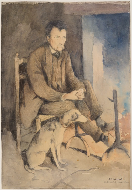 Maurice ROLLINAT et son chien, Allan Österlind, Avant 1903