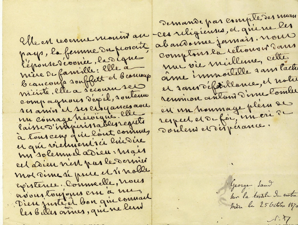 Allocution prononcée par George SAND sur la tombe de élisabeth-Laure FLEURY._0